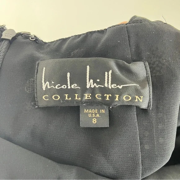 Nicole Miller Black and White Halter Maxi Sundress. Pre owned. - Picture 4 of 15